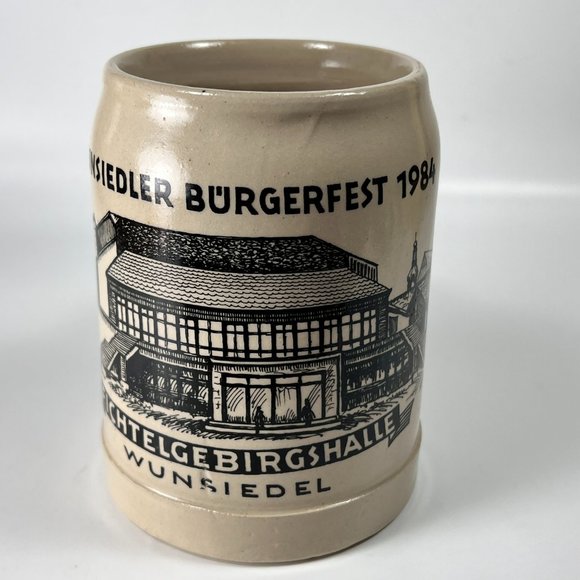 Vtg Oktoberfest 1984 Beer Stein Mug .5 L Stoneware Studio Wagner 8671 Barware - Picture 2 of 11